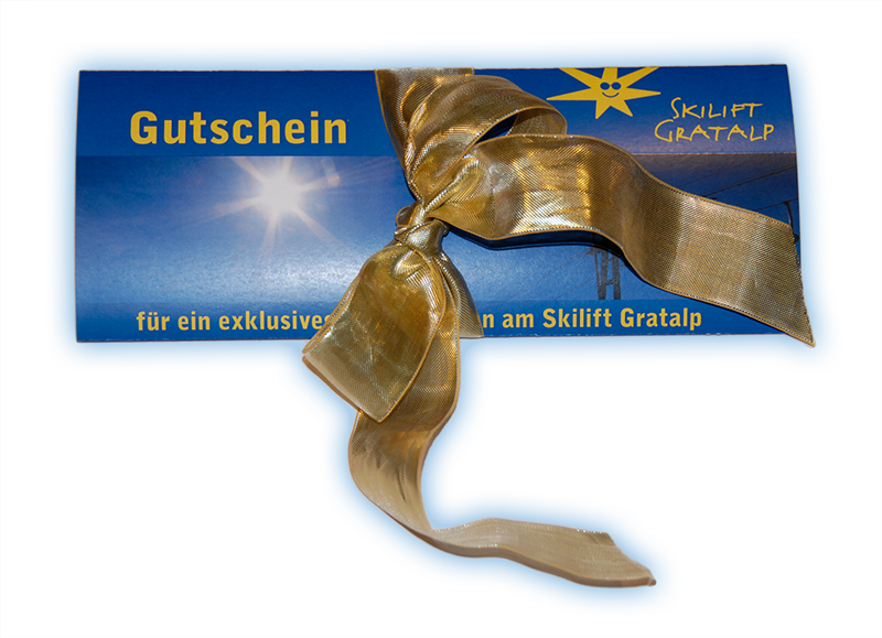 Foto mit Geschenk-Gutschein Skilift Gratalp